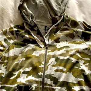 Nike camo zip hoodie